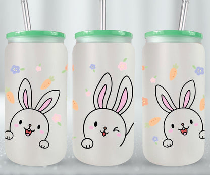 Happy Rabbit-10458 - glass can
