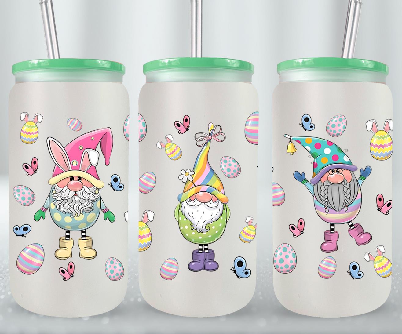 Easter Gnomeo-10328 - glass can