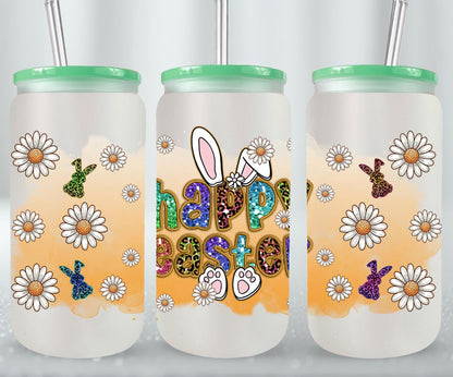 Happy Easter-10358 - glass can