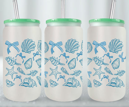 Coastal Sea Shells-10661 - glass can