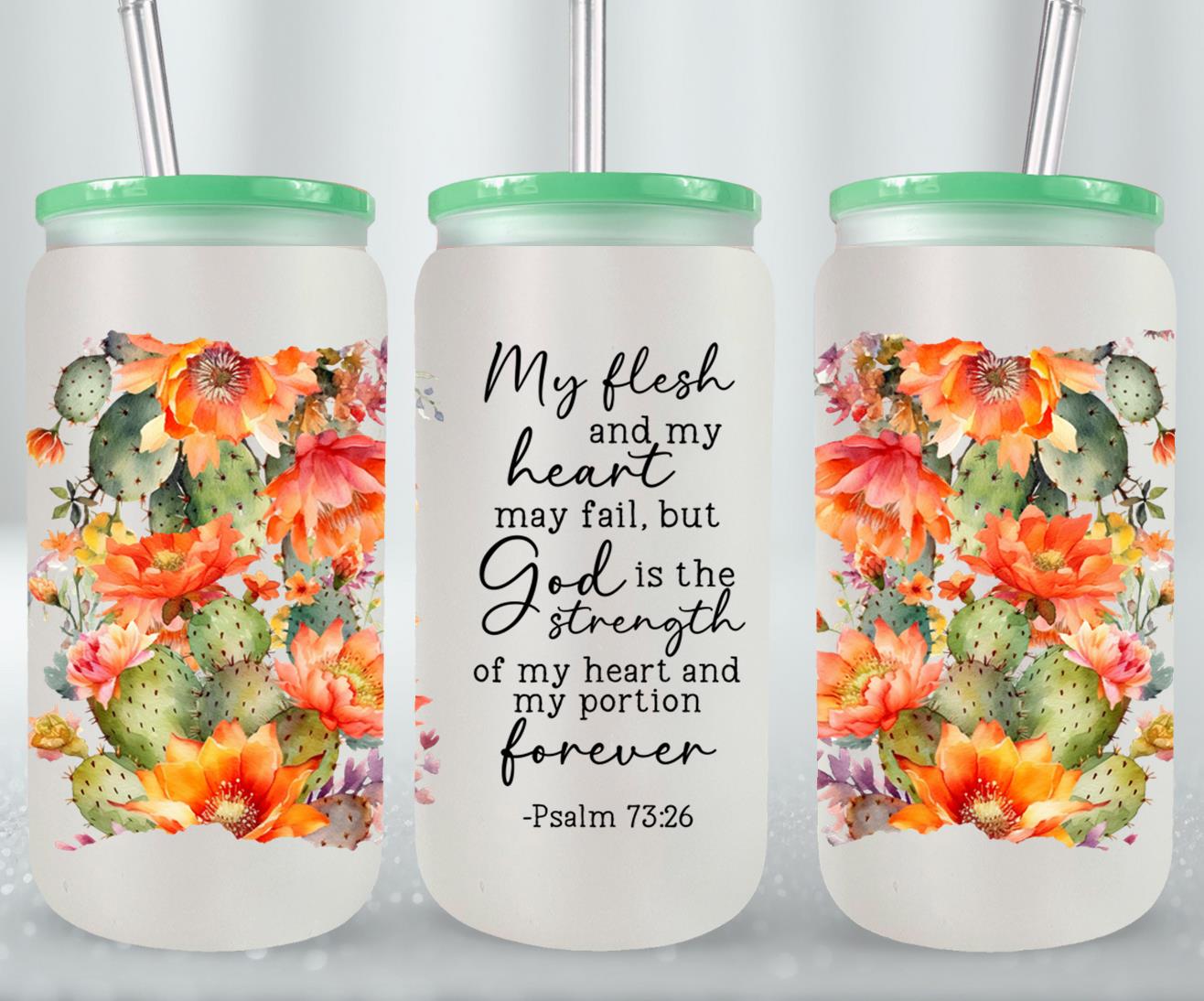 God Is My Strength-10201 - glass can