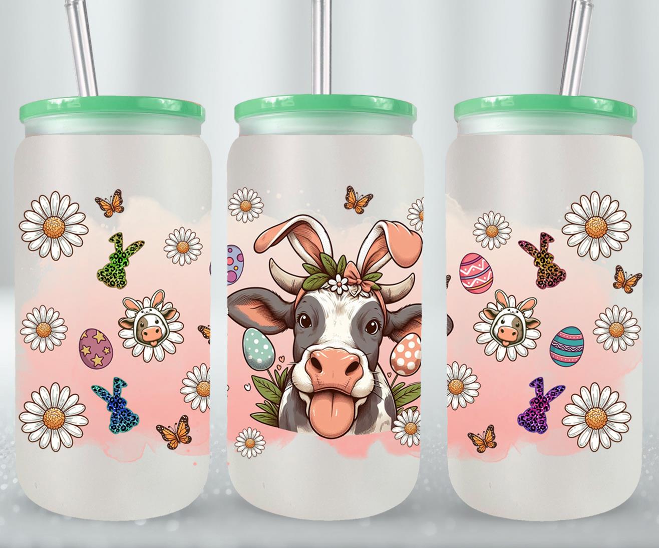 Cow Easter Day-10308 - glass can