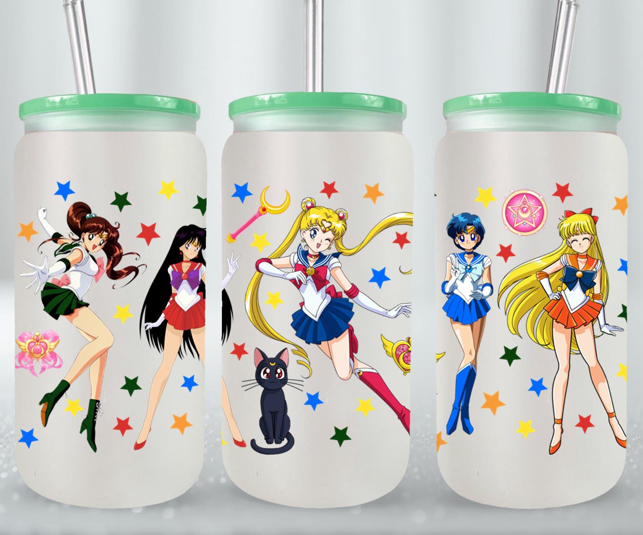 Moon Girls - glass can