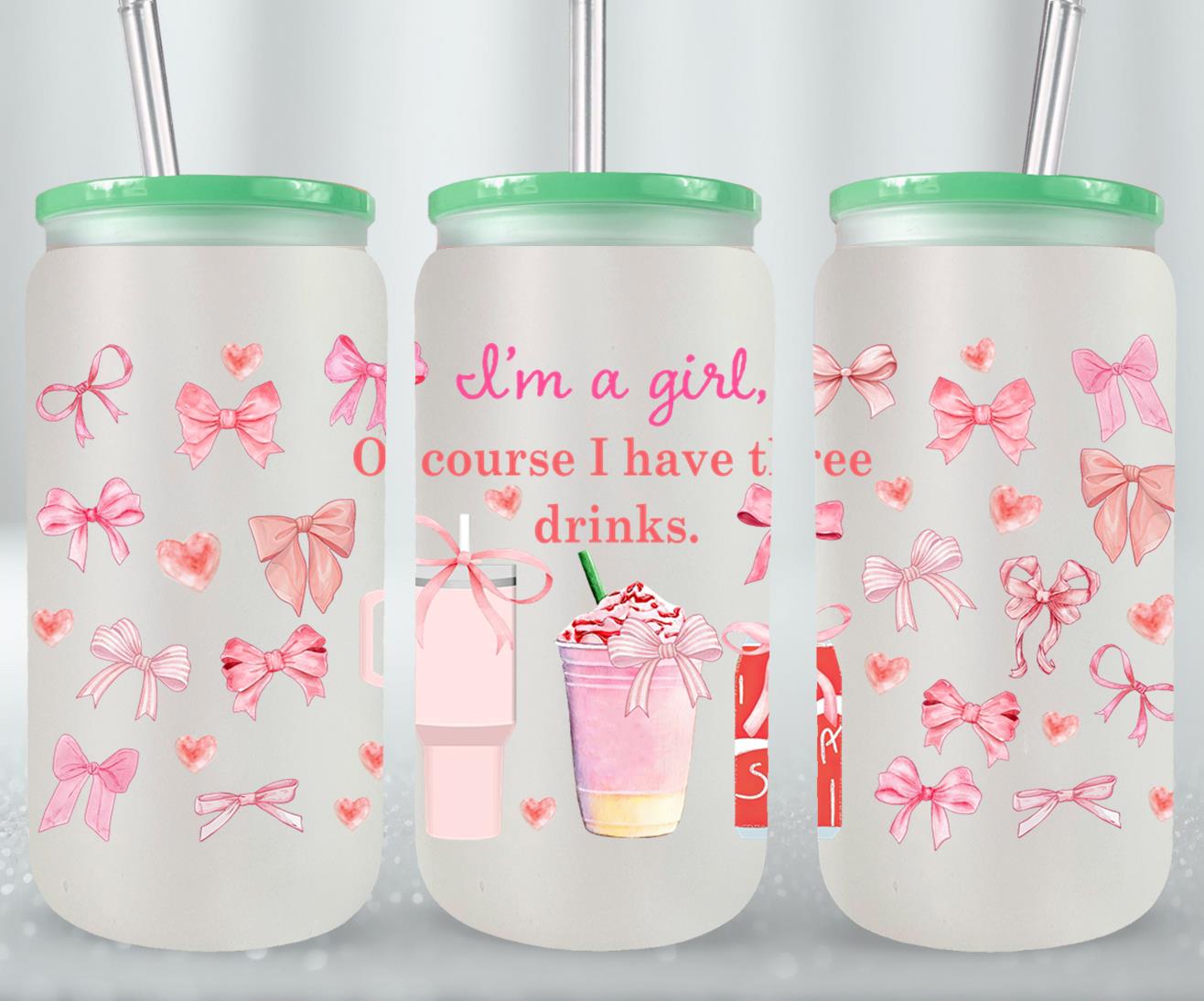 I am a Girl-10257 - glass can