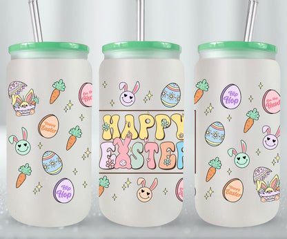 Happy Easter-10360 - glass can