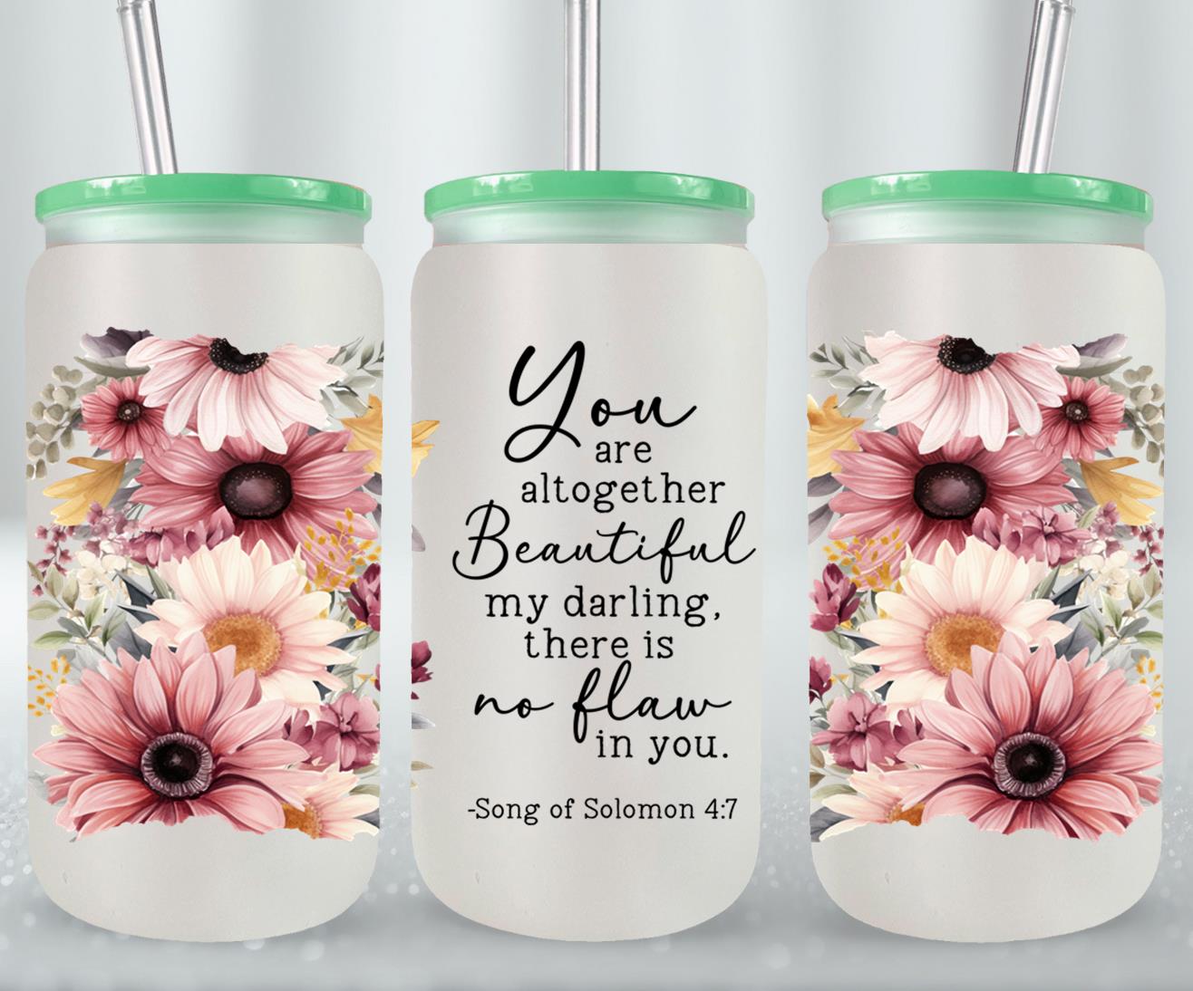You Are Beautiful-10233 - glass can