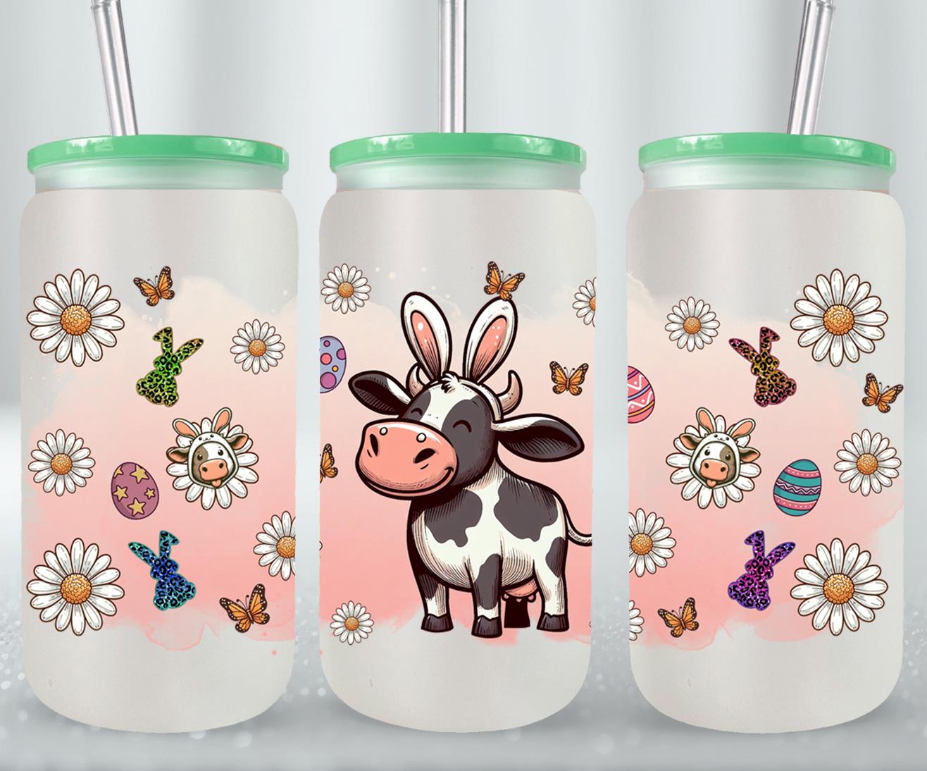 Cow Easter Day-10304 - glass can