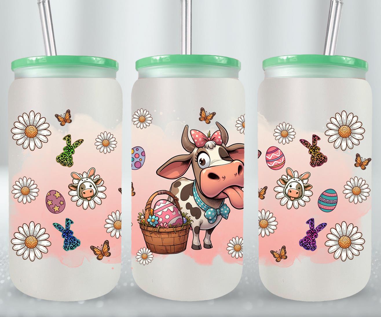 Cow Easter Day-10311 - glass can