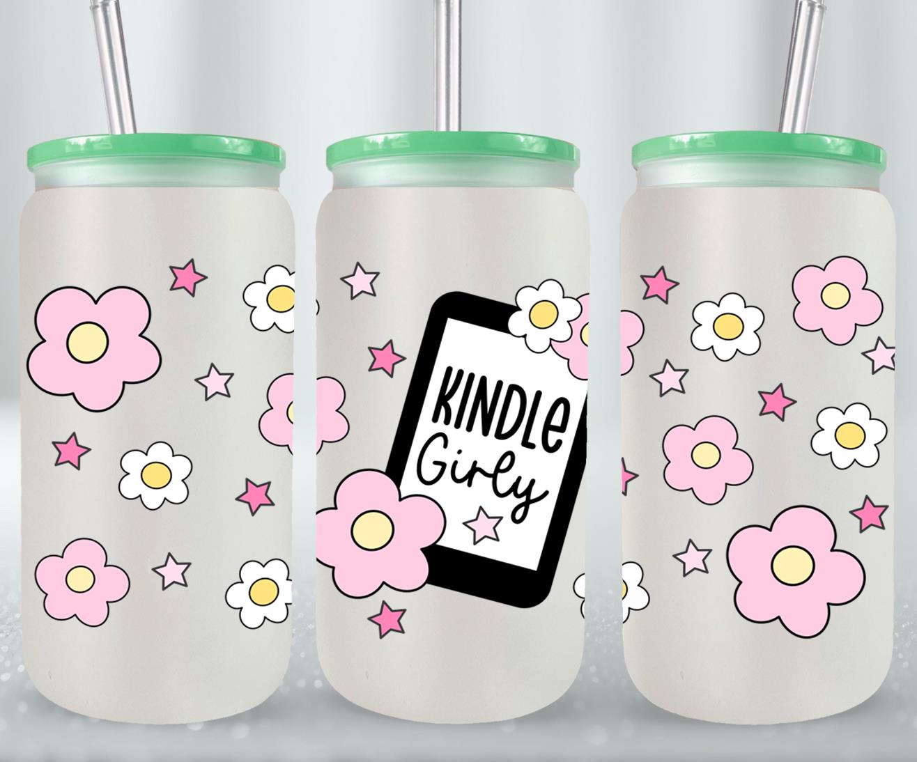 Kindle Girly-9982 - glass can