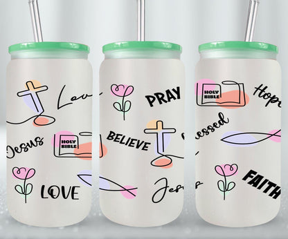 Jesus Love-10212 - glass can