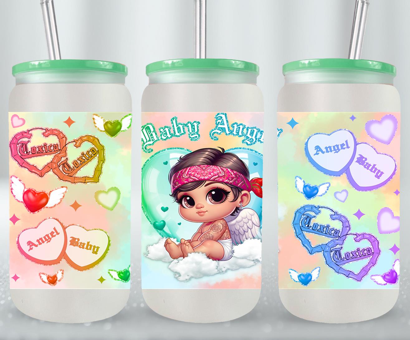 Angel Baby-10117 - glass can
