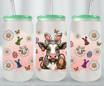 Cow Easter Day-10302 - glass can