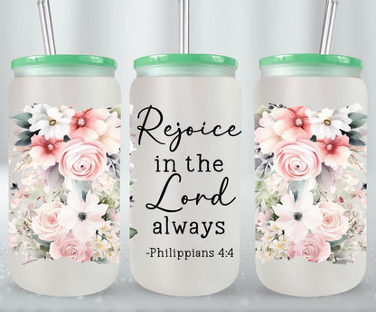 Rejoice In The Lord-10223 - glass can