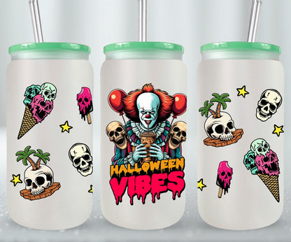 Halloween Vibes - glass can