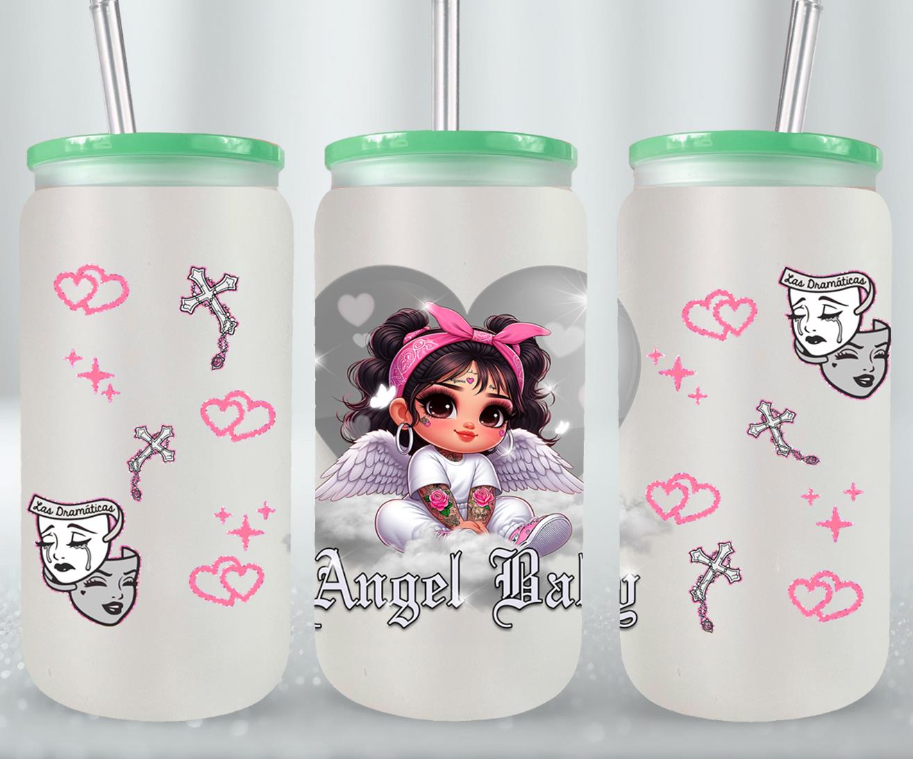 Angel Baby-10124 - glass can