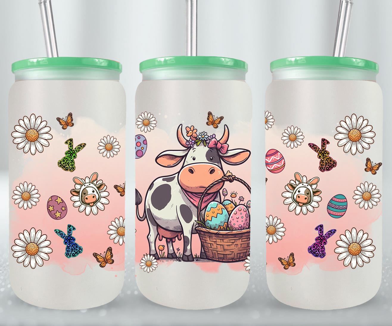 Cow Easter Day-10290 - glass can