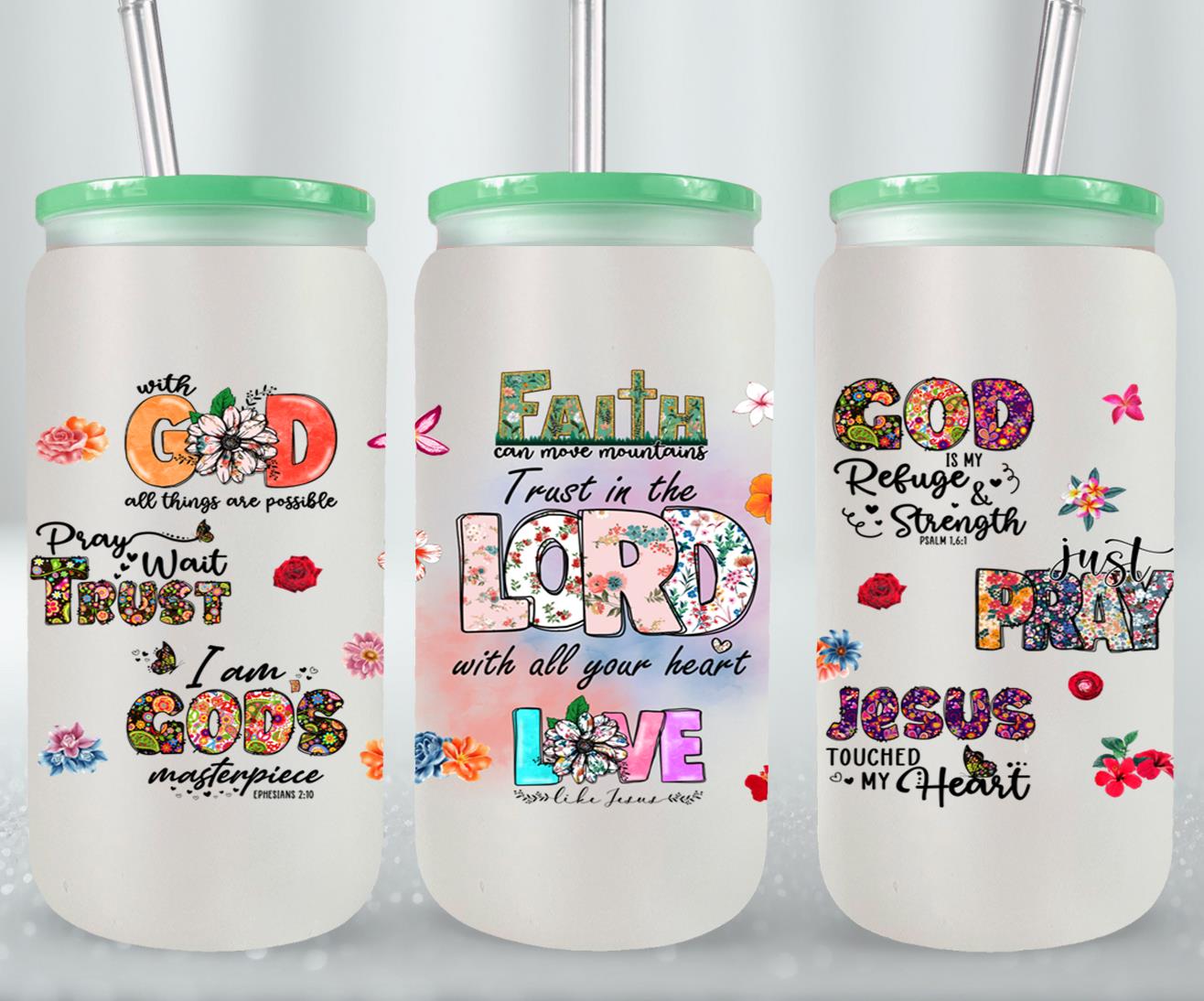 Trust in the Lord with All Your Heart-10229 - glass can