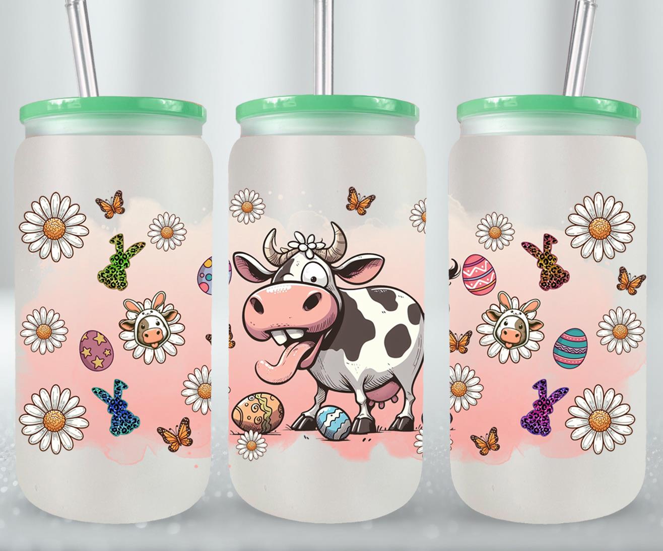 Cow Easter Day-10312 - glass can