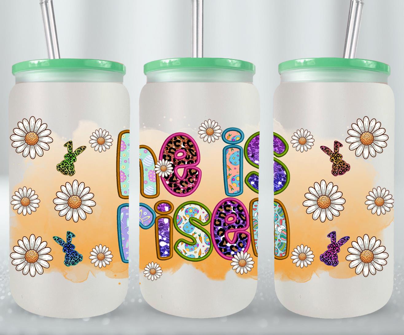 He is Risen-10362 - glass can