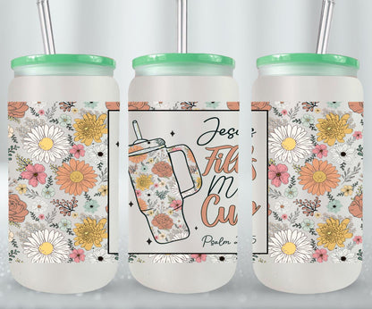 Jesus Fells My Cup-10210 - glass can