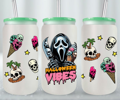 Halloween Vibes - glass can