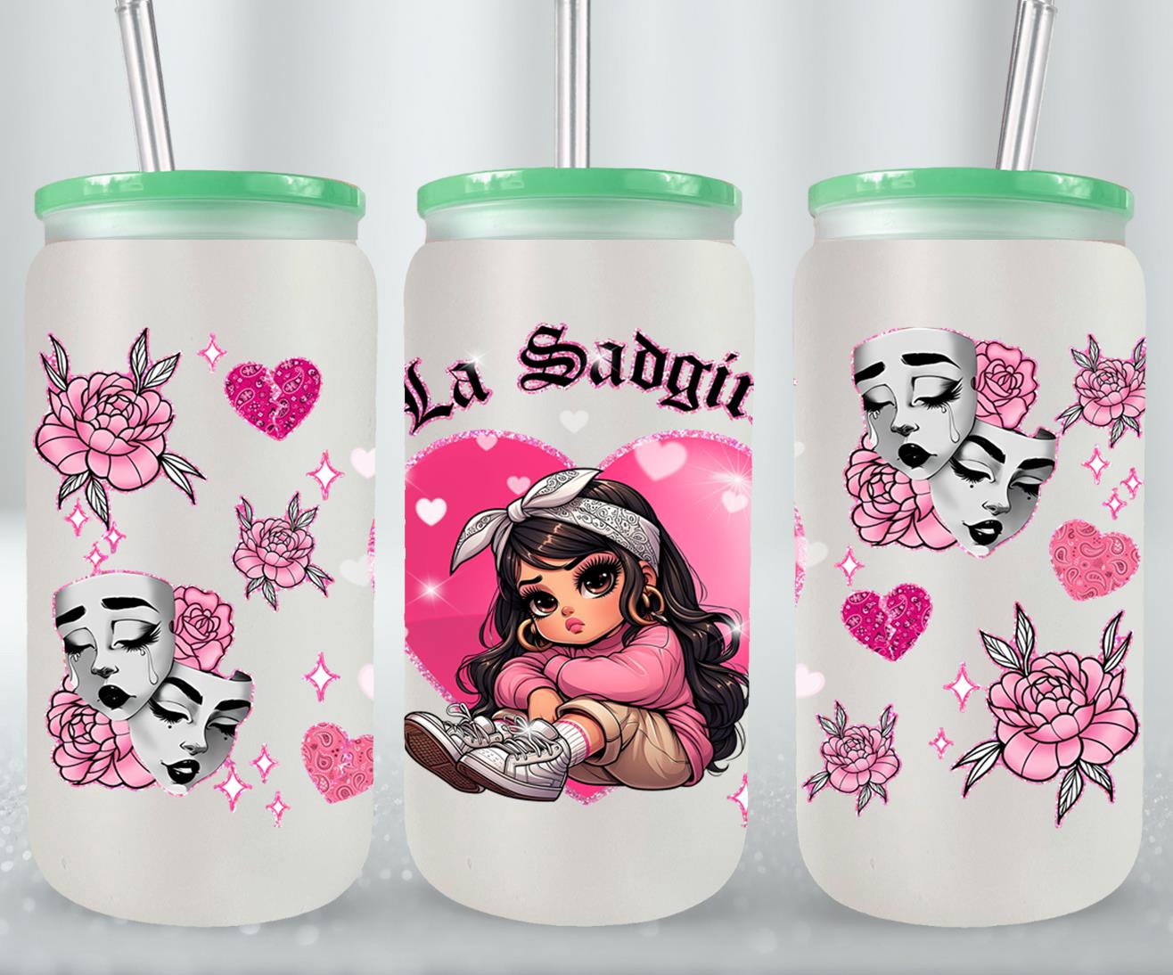 Las Sad Girl-10143 - glass can