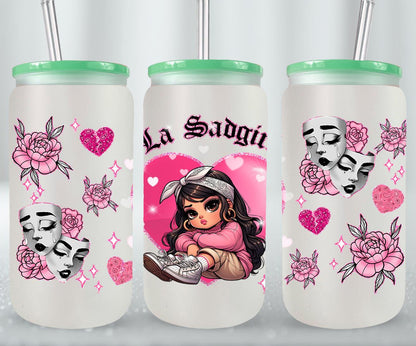 Las Sad Girl-10143 - glass can