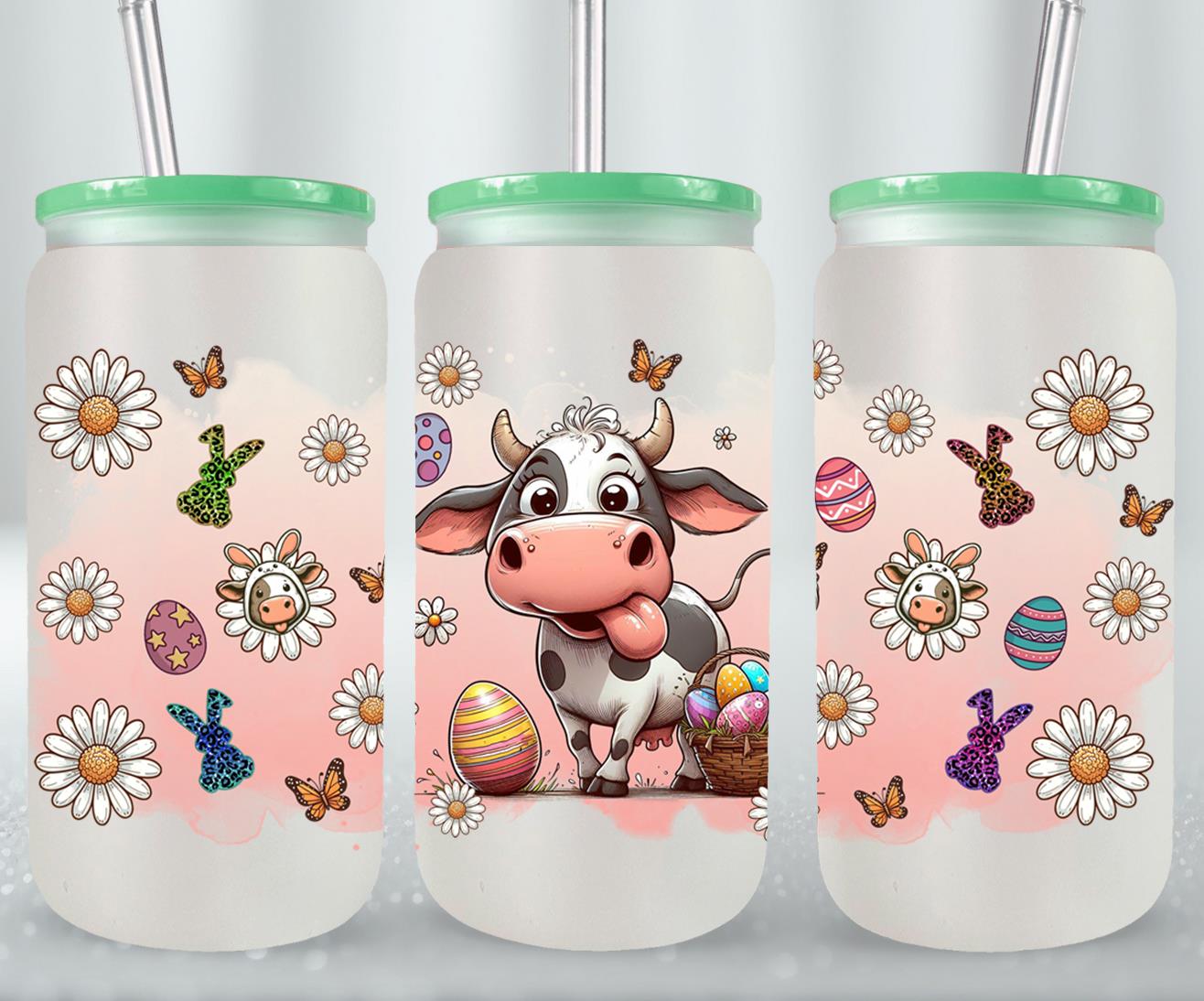 Cow Easter Day-10295 - glass can