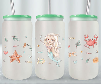 Cute Mermaid-10679 - glass can
