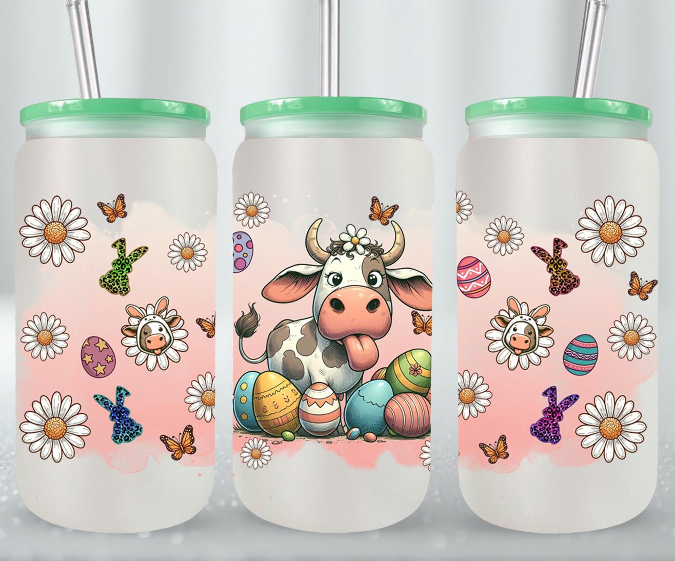 Cow Easter Day-10293 - glass can