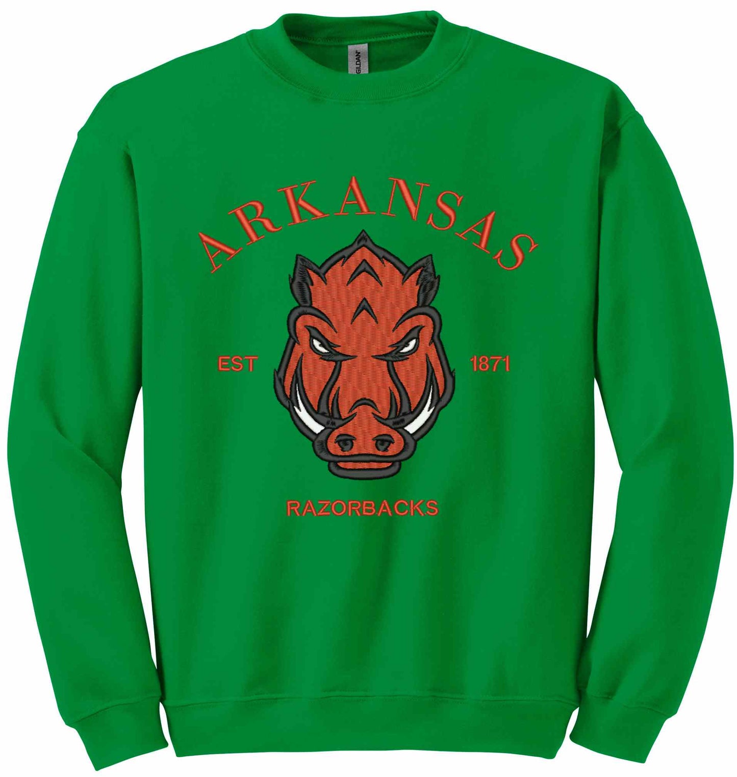 RAZORBACKS EMBROIDERED-10625 - sweatshirt