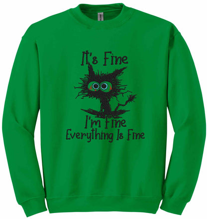 Embroidered I'm Fine - sweatshirt