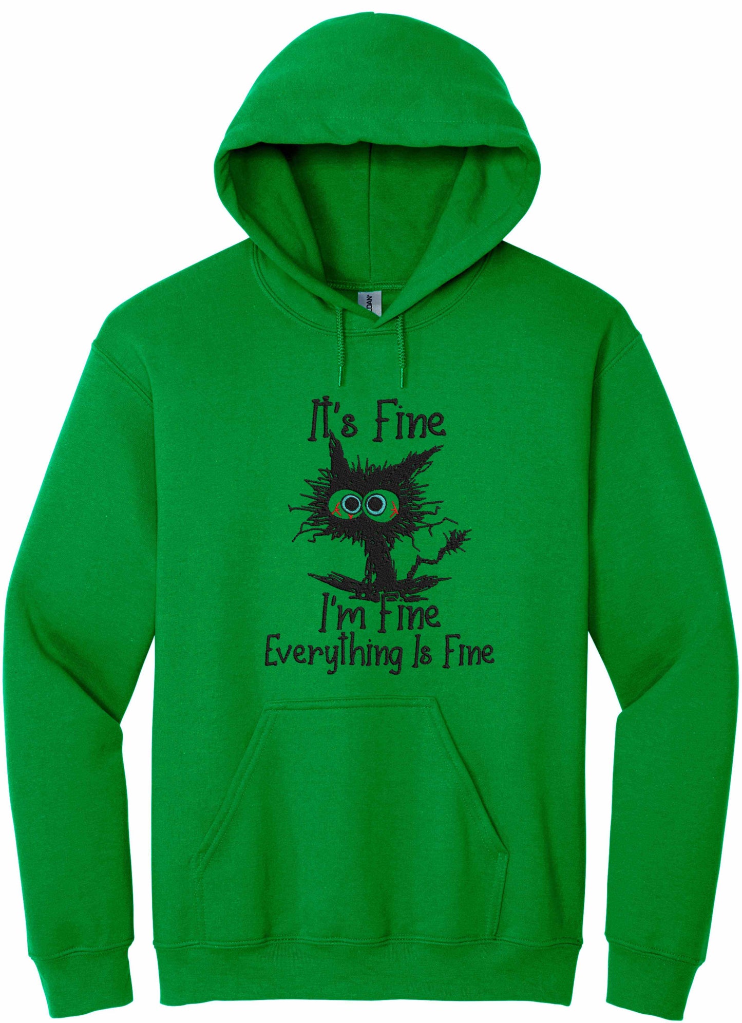 Embroidered I'm Fine-10774 - hoodie