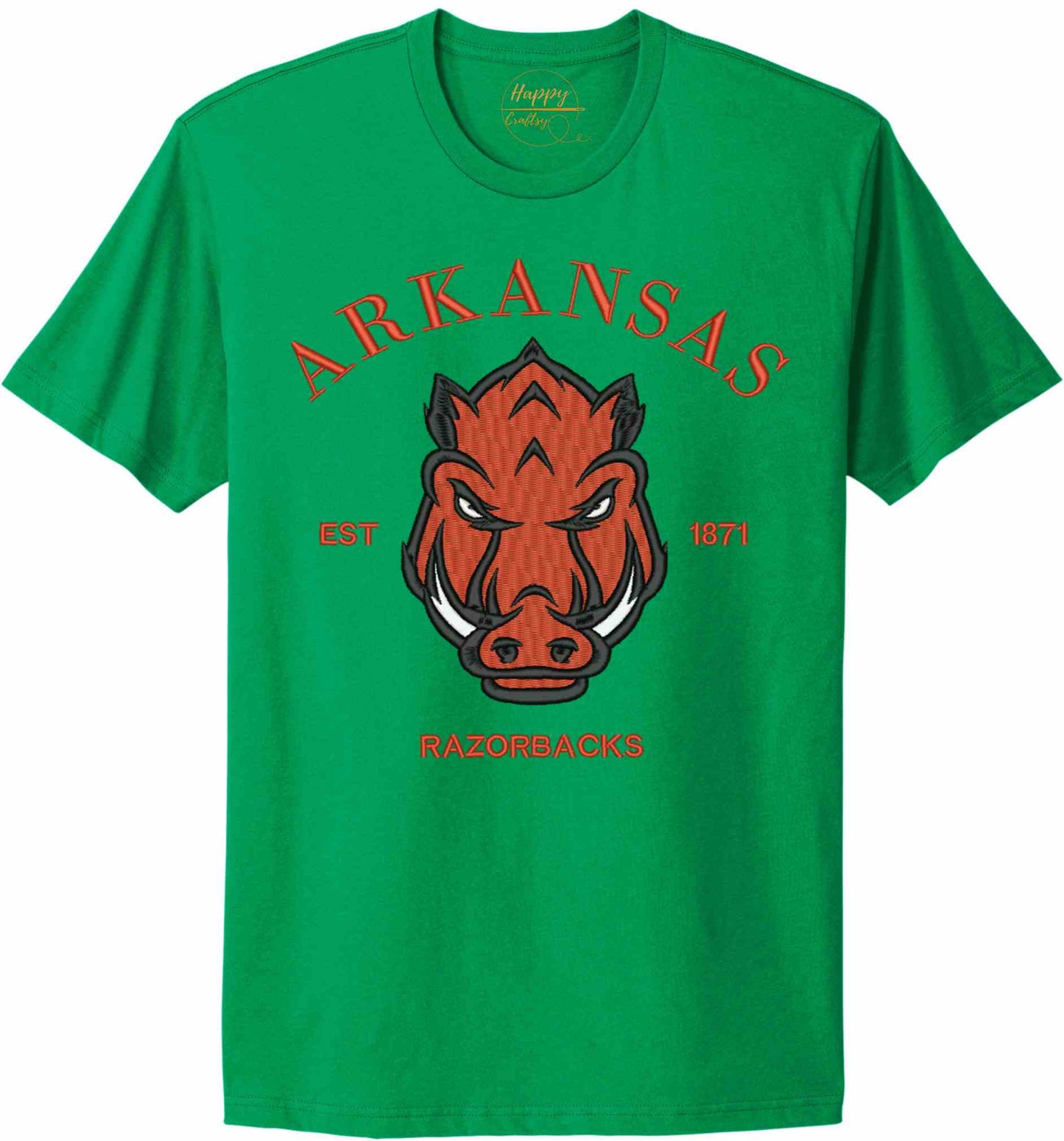 RAZORBACKS EMBROIDERED-10625 - t-shirt
