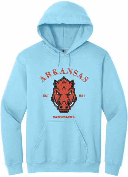 RAZORBACKS EMBROIDERED-10625 - hoodie