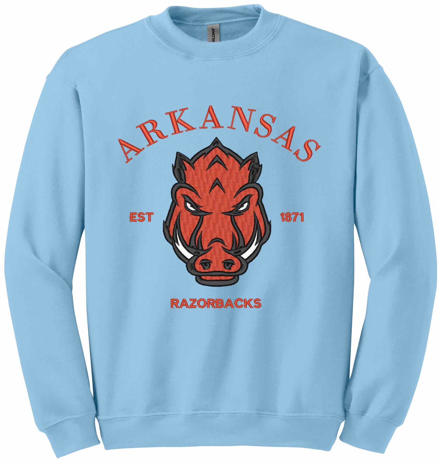 RAZORBACKS EMBROIDERED-10625 - sweatshirt