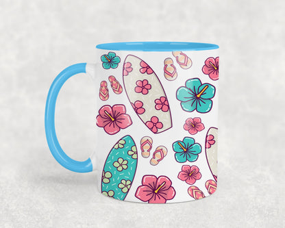Surfboards Flip Flops Hibiscos-10691 - mugs