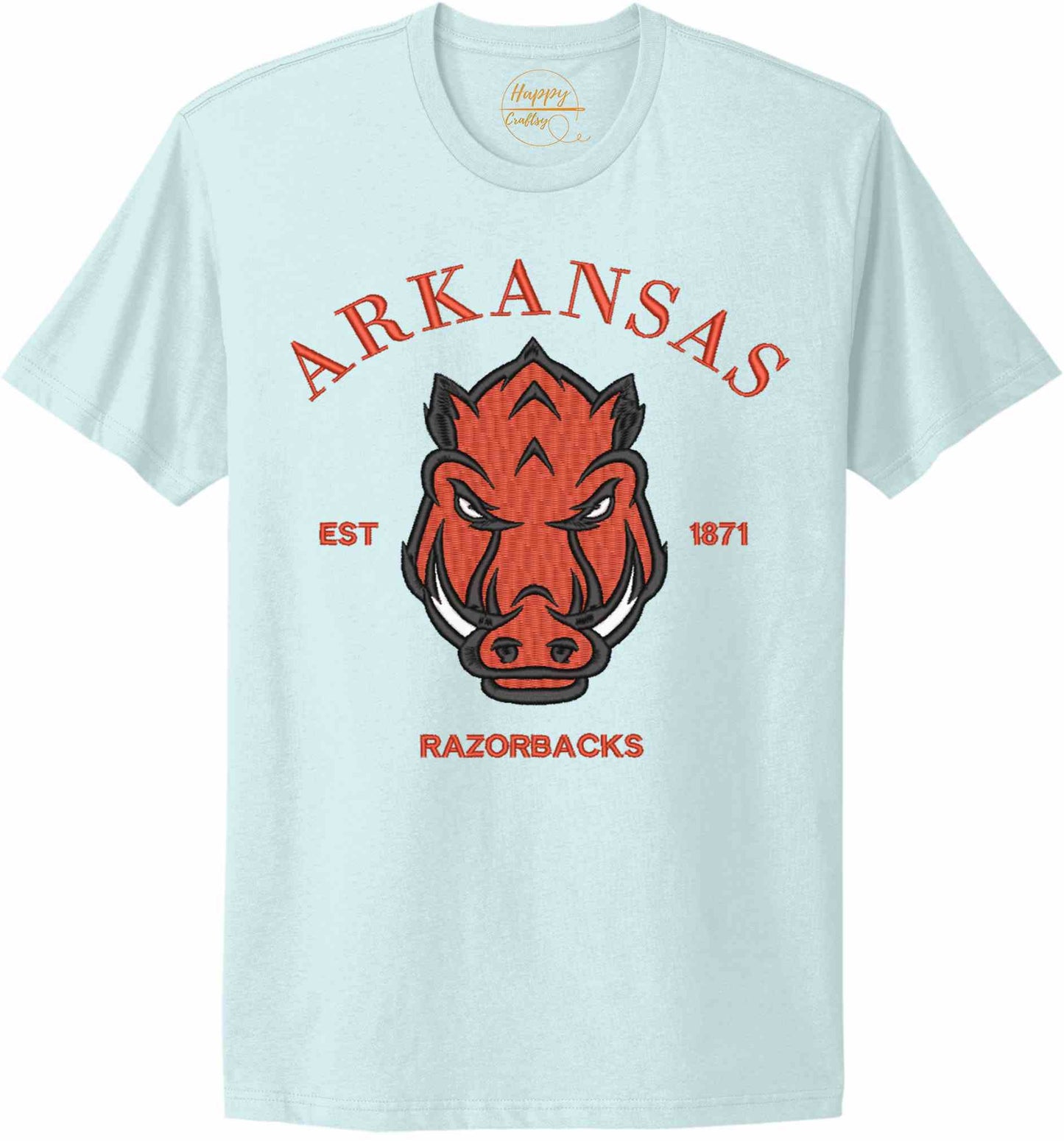 RAZORBACKS EMBROIDERED-10625 - t-shirt