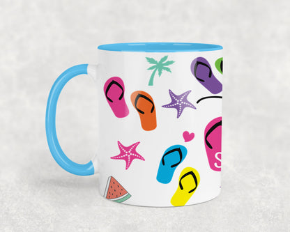 Hello Summer Flip Flops-10641 - mugs