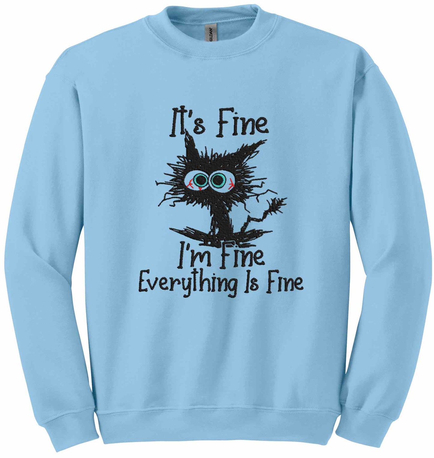 Embroidered I'm Fine-10774 - sweatshirt
