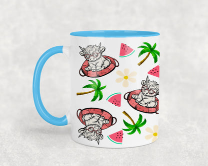 Summer Highland Cow-10670 - mugs