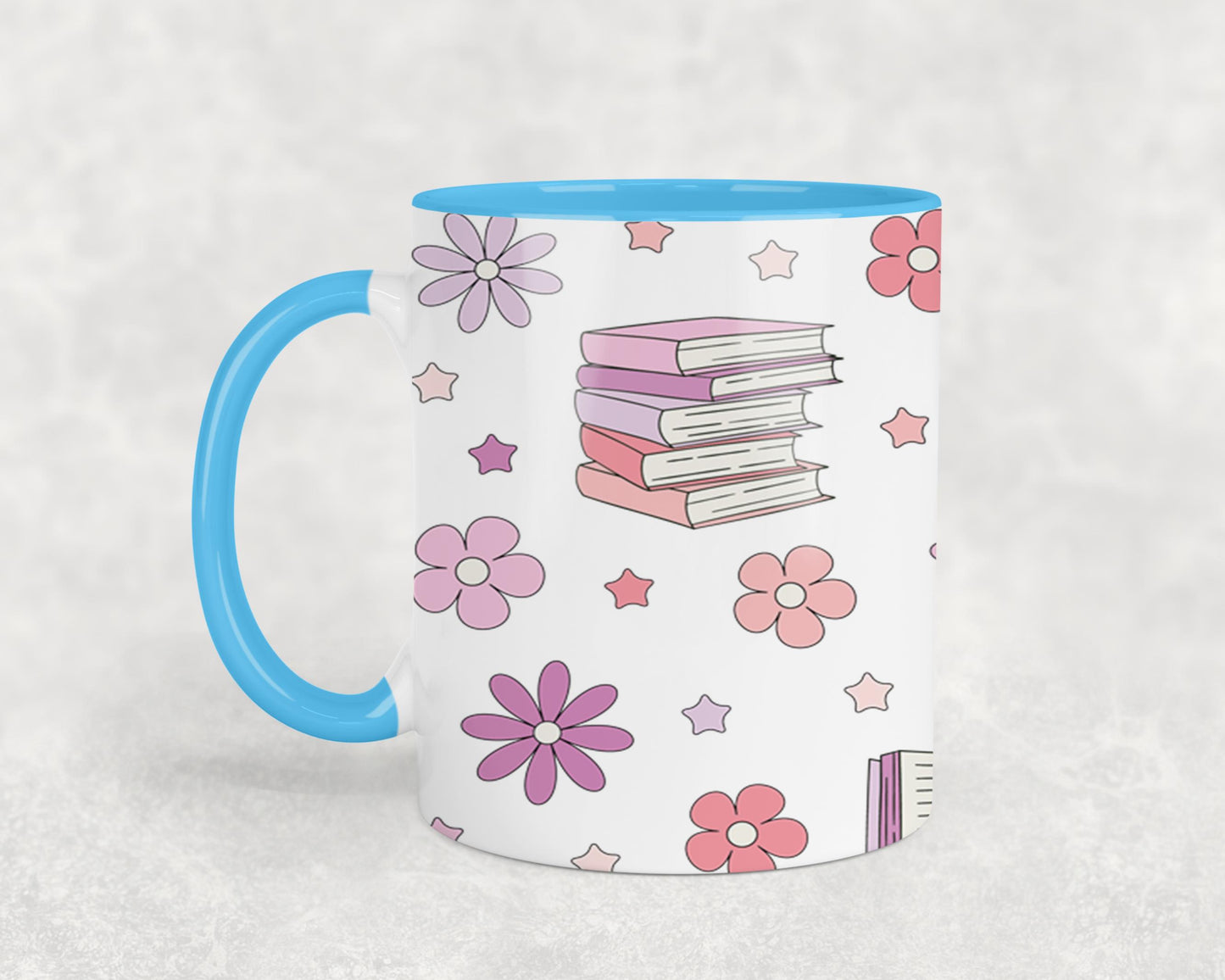 Books and Flowers 1-9971 - mugs