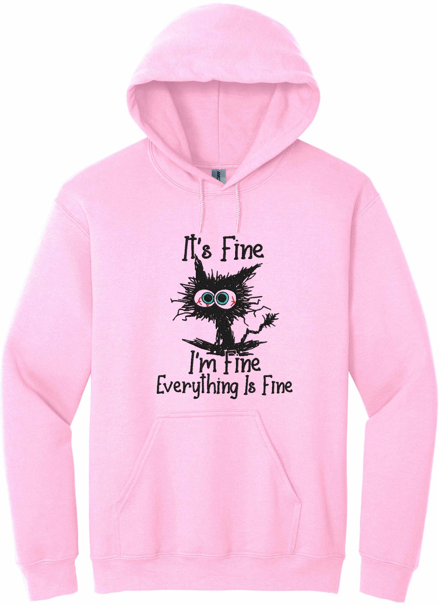 Embroidered I'm Fine-10774 - hoodie