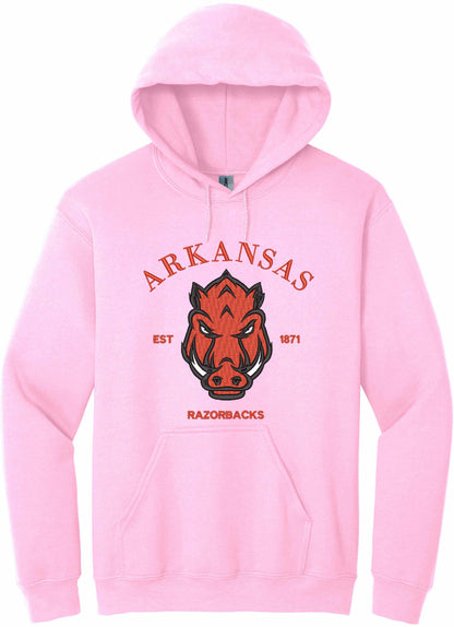 RAZORBACKS EMBROIDERED-10625 - hoodie