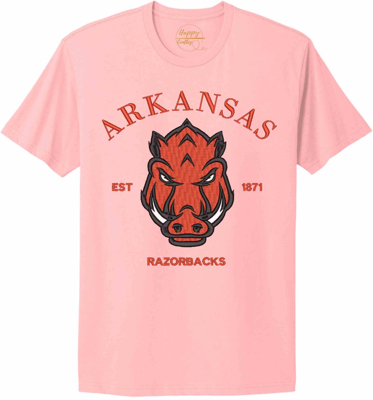 RAZORBACKS EMBROIDERED-10625 - t-shirt