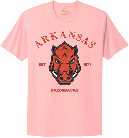 RAZORBACKS EMBROIDERED-10625 - t-shirt