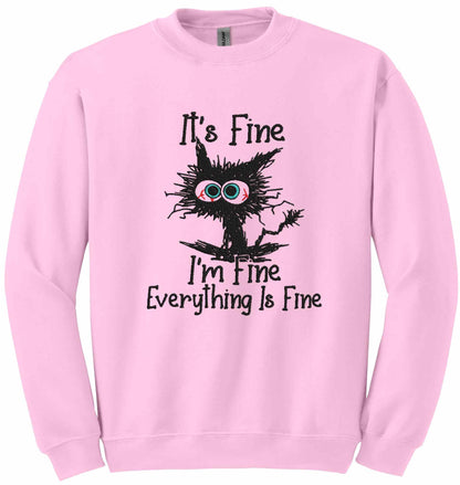 Embroidered I'm Fine - sweatshirt