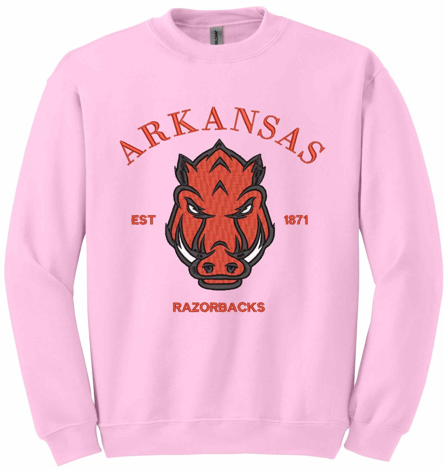 RAZORBACKS EMBROIDERED-10625 - sweatshirt