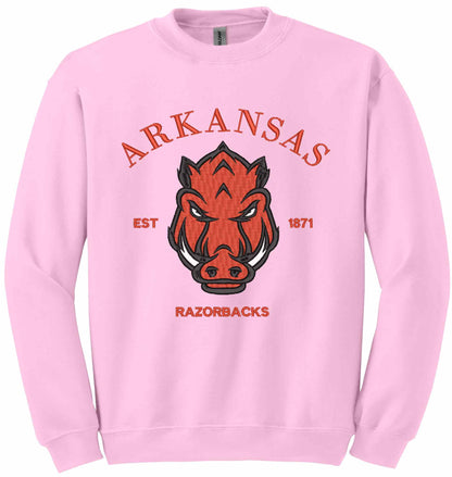 RAZORBACKS EMBROIDERED-10625 - sweatshirt