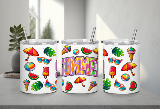 Summer Rainbow Flowers-10671 - tumbler